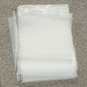New. Clear Plastic Clothing Storage Bags (Set of 25) Size 8”x10”